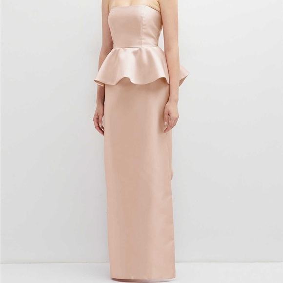 Alfred Sung Strapless Satin Maxi Dress - Picture 3 of 10